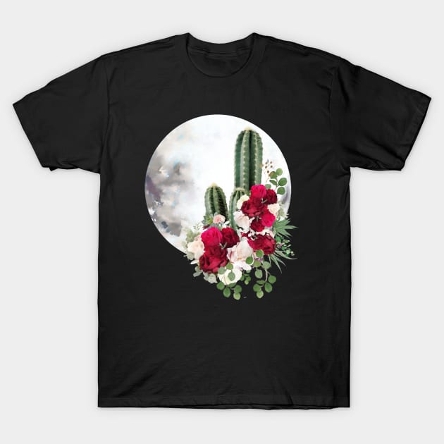 Moonlight Succulents 3 T-Shirt by Collagedream